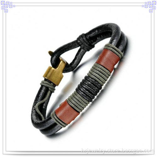 Leather Jewelry Charm Fashion Leather Bracelet (HR6087)